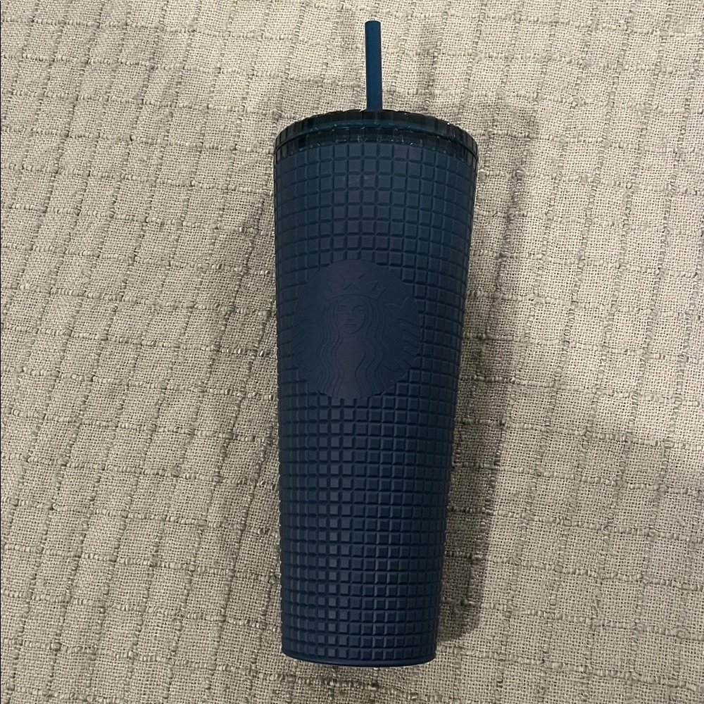 Starbucks Navy Textured Tumbler with Straw